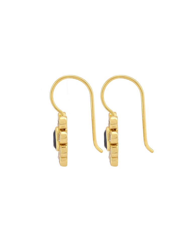 Fine French Gold Earrings - '9 Planets' Kyanite
