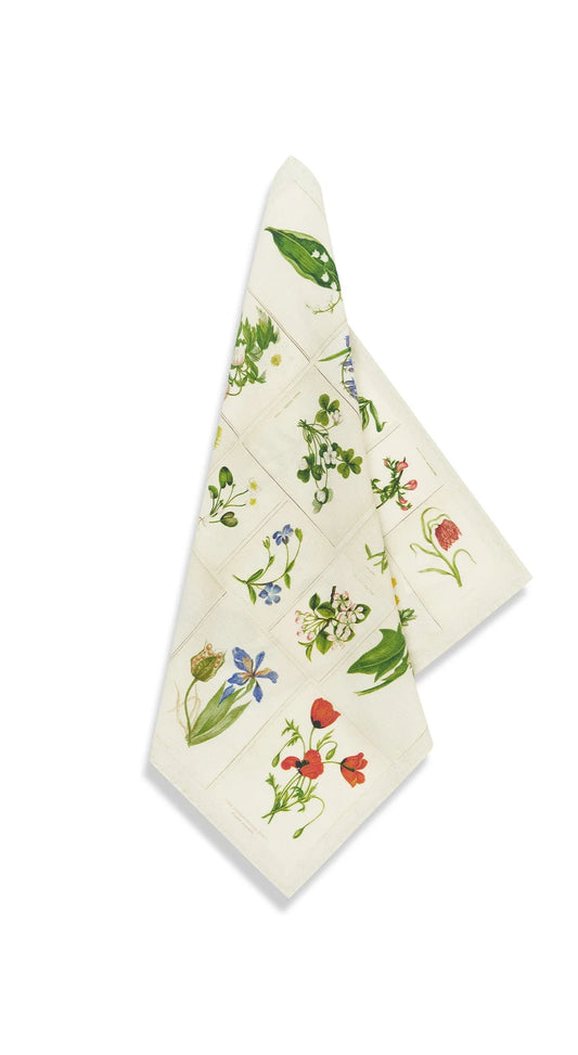 Summerill & Bishop x John Derian 'Botanical Tiles' Linen Napkin