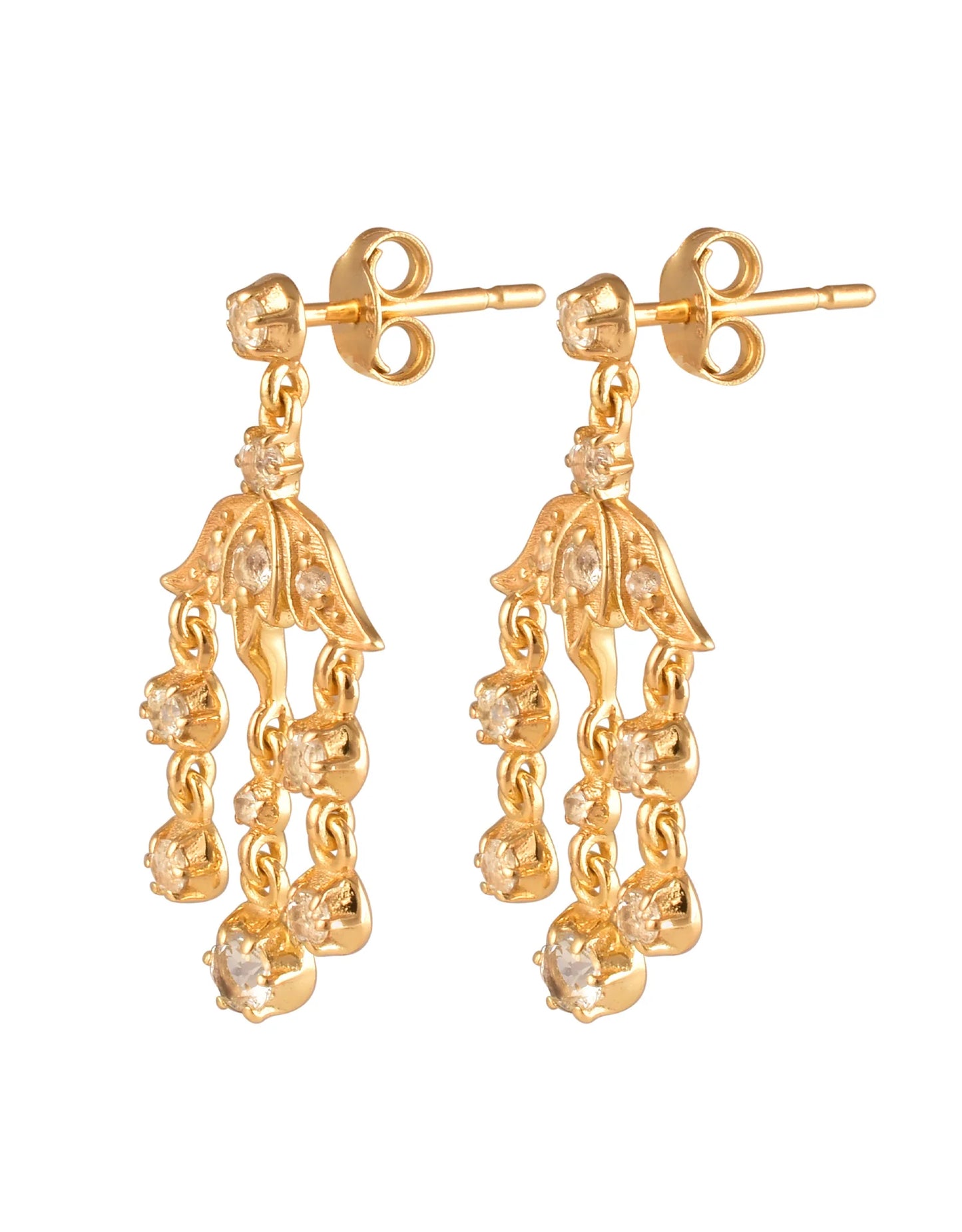Dorothee Sausset Fine Gold Double Hoop Emma Stud Earrings