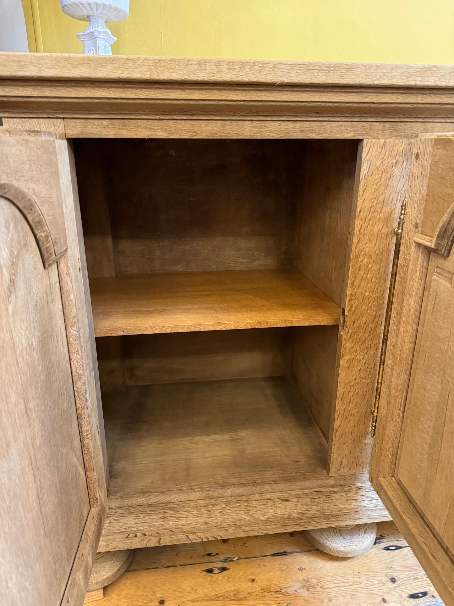 Antique French Solid Oak Four Door Sideboard