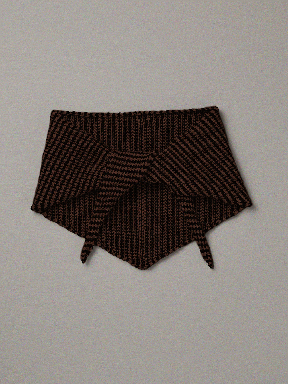 Francie Daisy Scarf Black/Chestnut Stripe