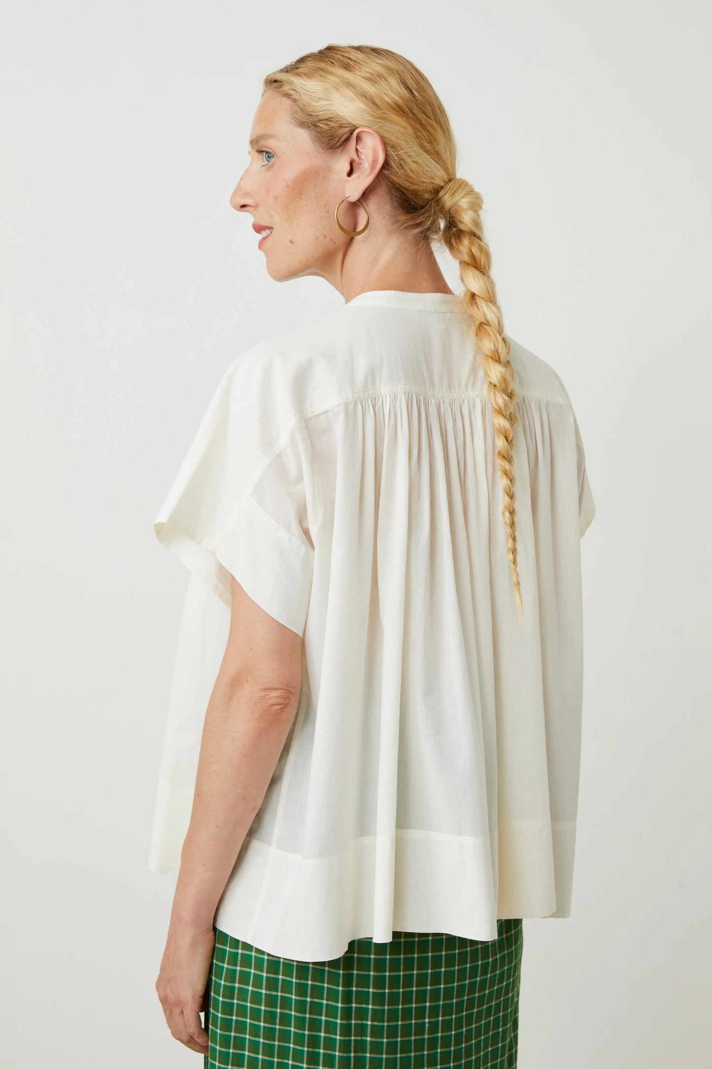 French Cotton Blouse 'Max' In Letter LAST ONE