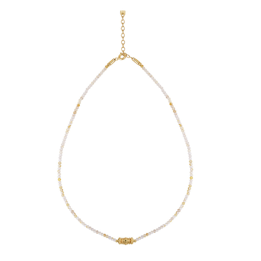 Fine French Gold And Stone Short Necklace - 'Rakhi My Queen'