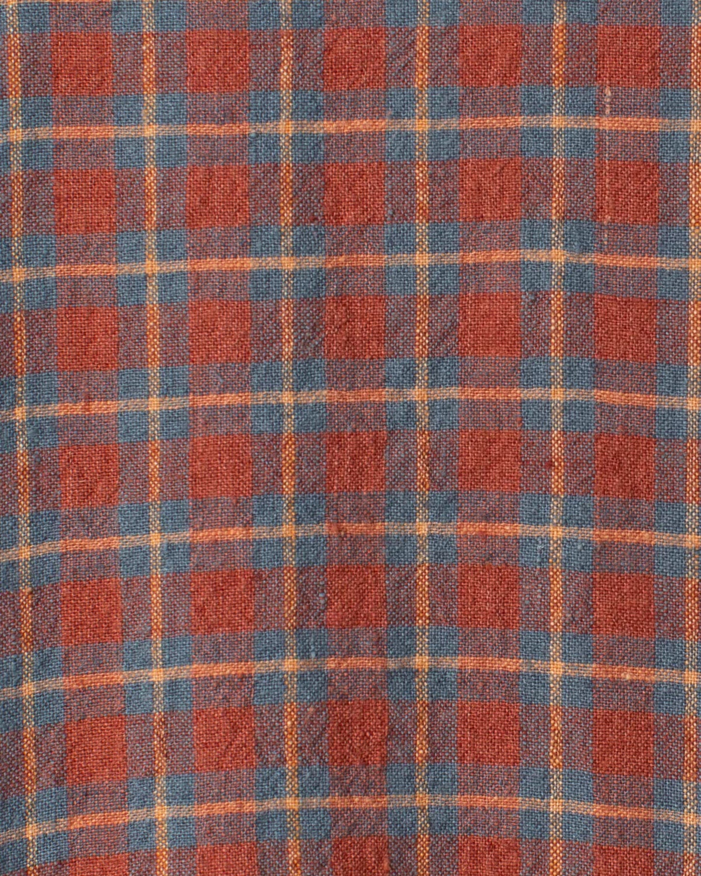Ewa i Walla 'Wilma' Linen Red Checked Skirt With Draping