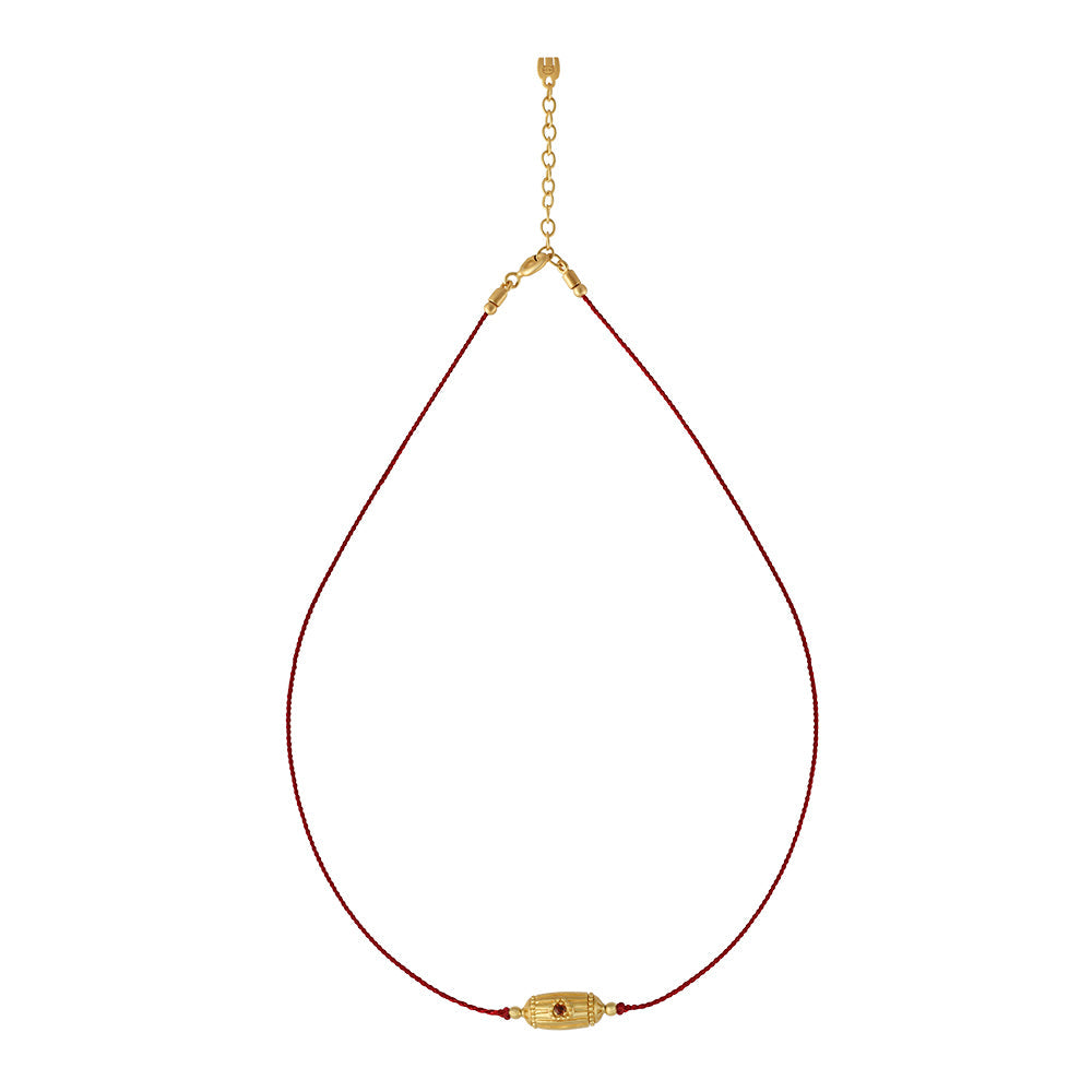 Fine French Gold Short Cord Necklace - 'Rakhi My Love'