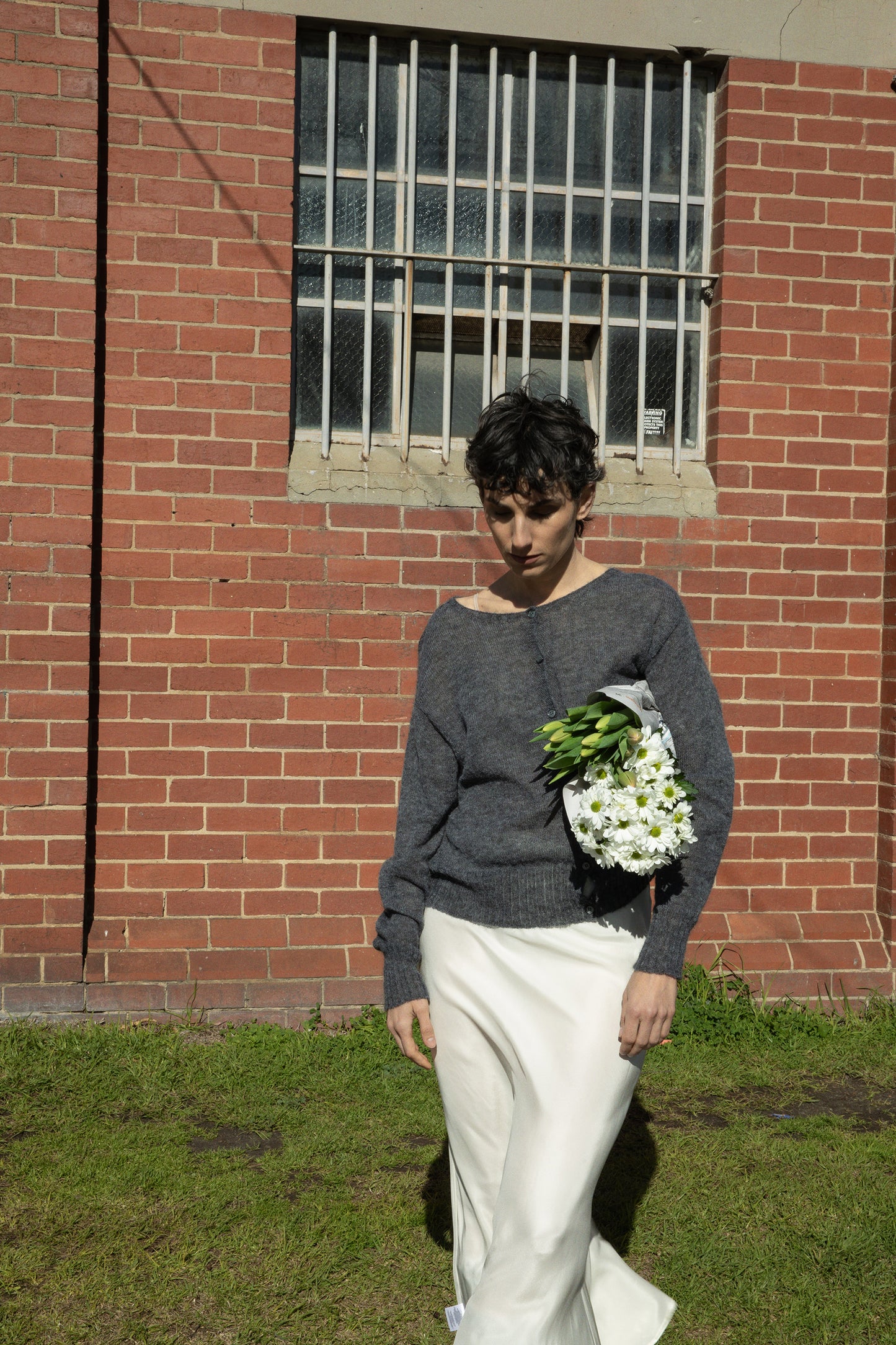 Francie Fleur Cardigan Shadow Grey