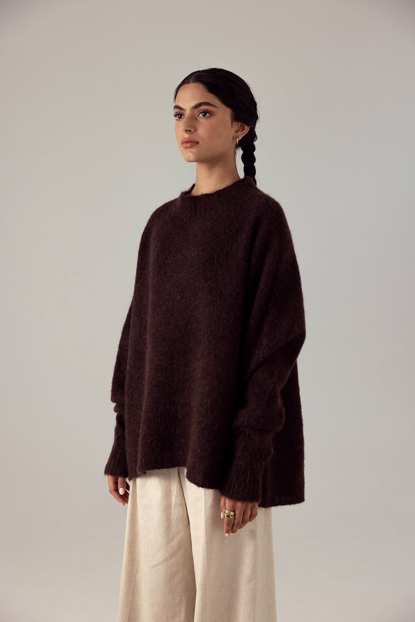 Francie Campfire Alpaca Knit Cocoa
