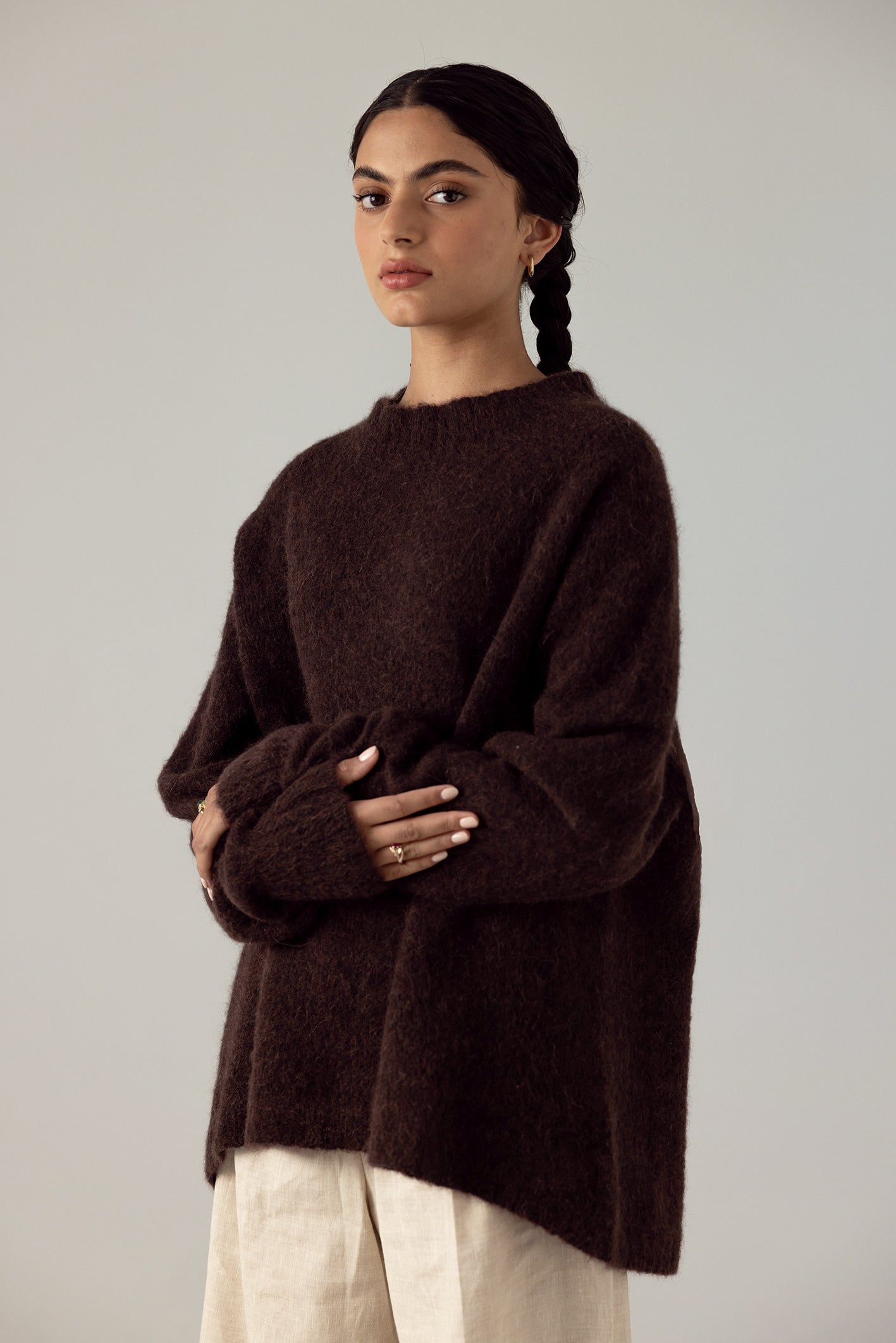 Francie Campfire Alpaca Knit Cocoa