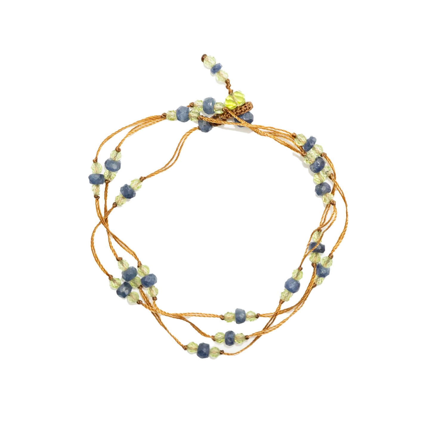 Sharing Loopy Duo Bracelet/Necklace Saphire And Peridot