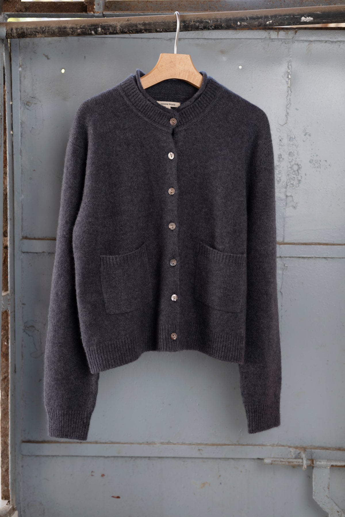 Runaway Bicycle Grey Indigo Cashmere Cardigan