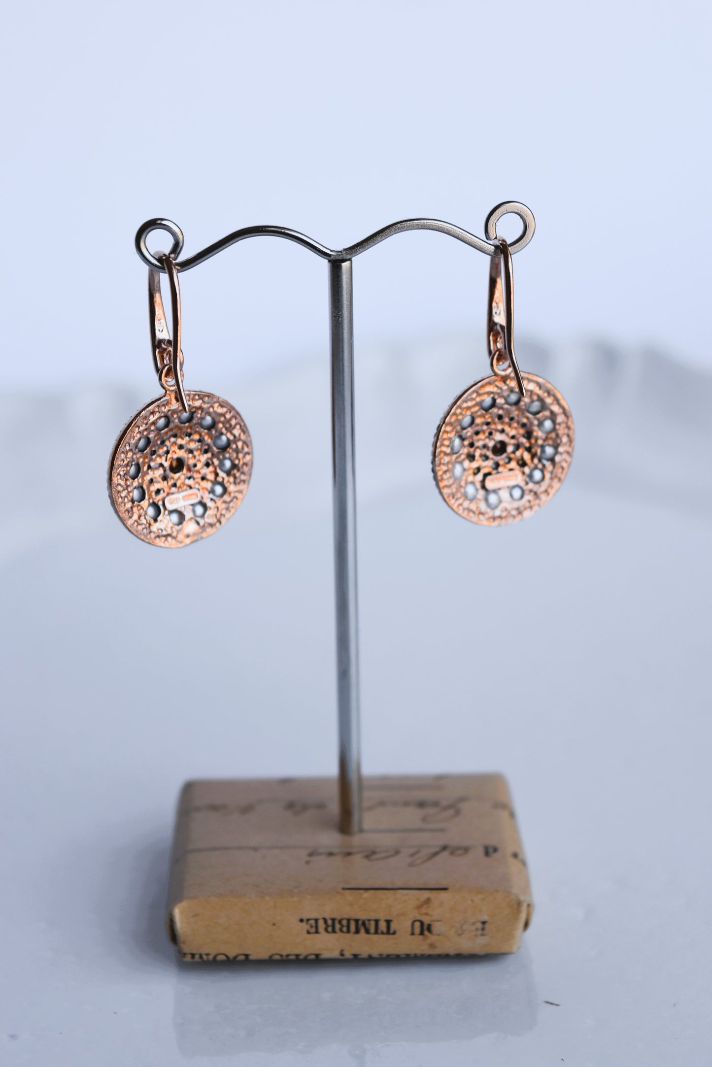 Italian Pearl & Crystal Round Earrings