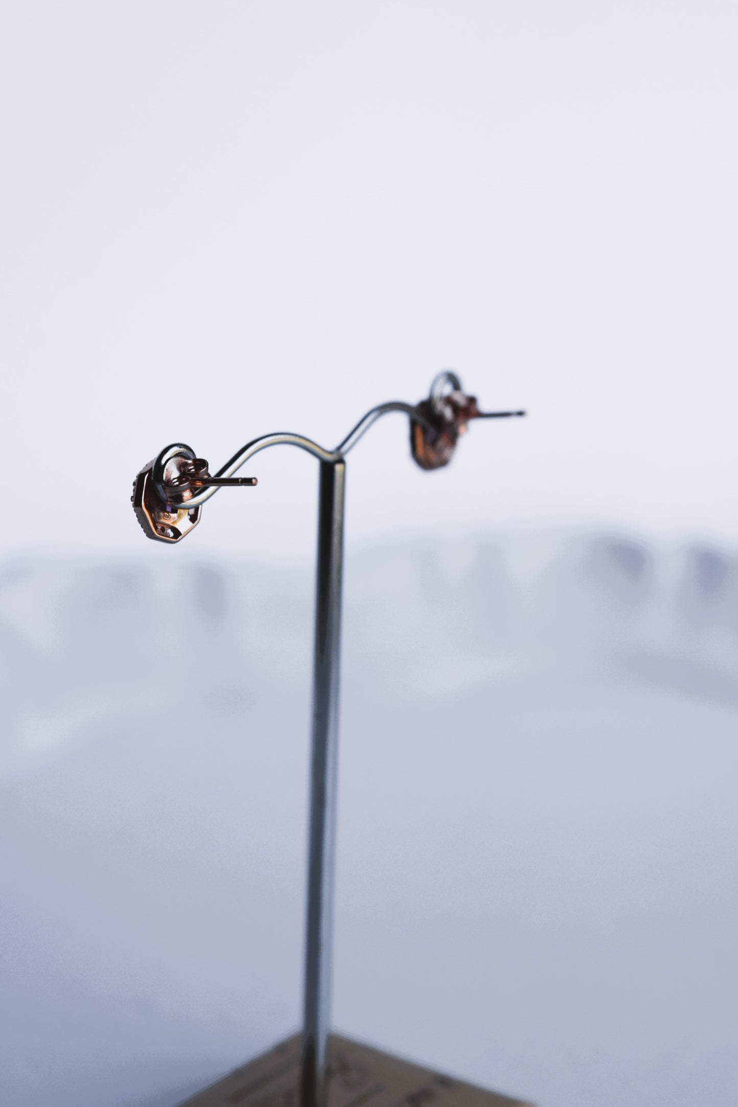 Italian Red Octogon Earring