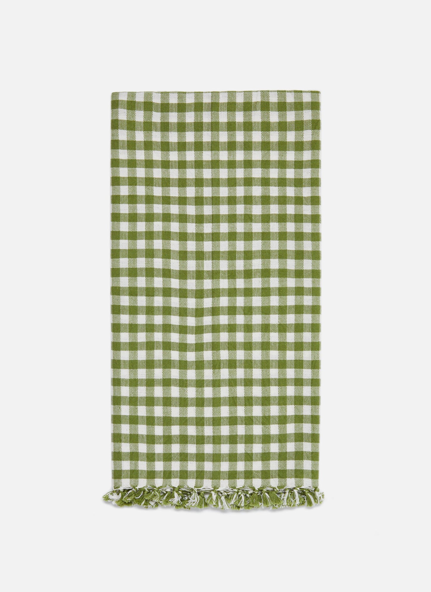 Heather Taylor Home 'Olive Mini Gingham' Linen Tea Towel