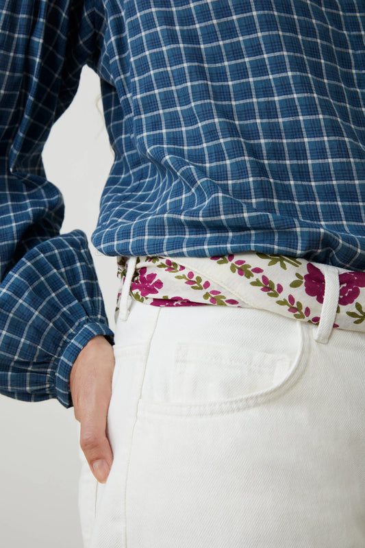 French Cotton Scarf 'Fichu' In Letter