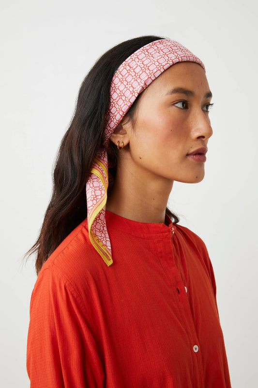 French Cotton Scarf 'Colette' In Tulip