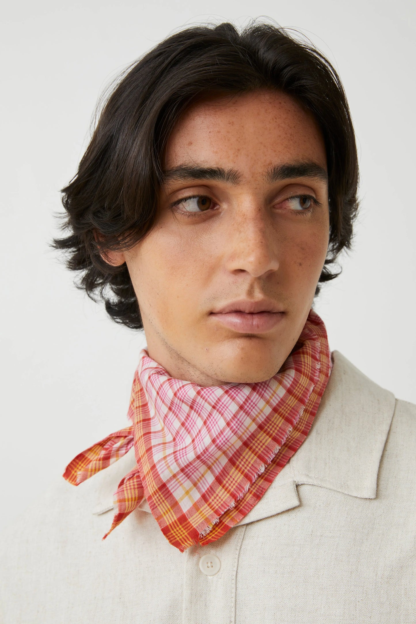 French Cotton Scarf 'Messenger' In Tulip