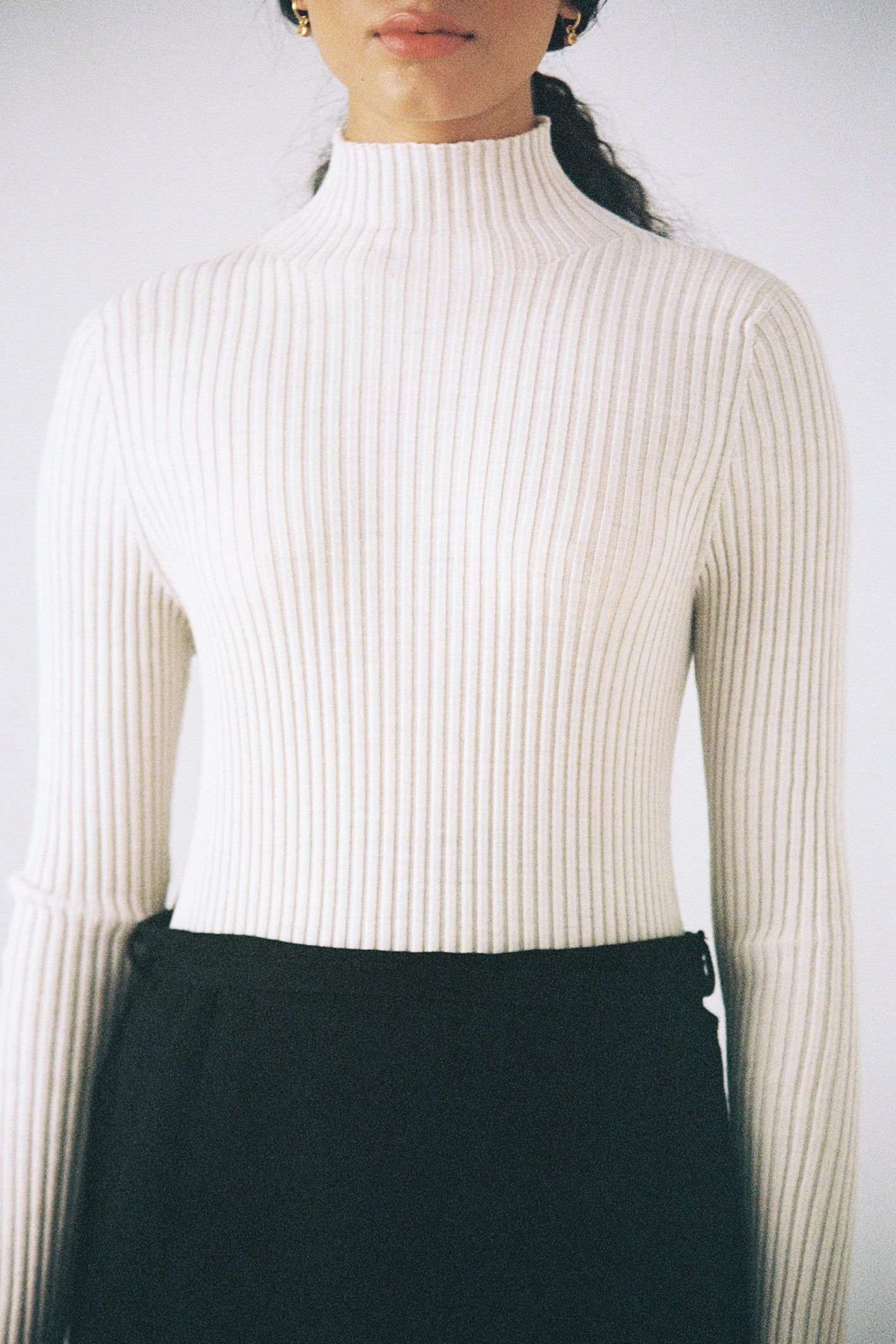 Francie Essence Fine Turtle Neck - Ivory