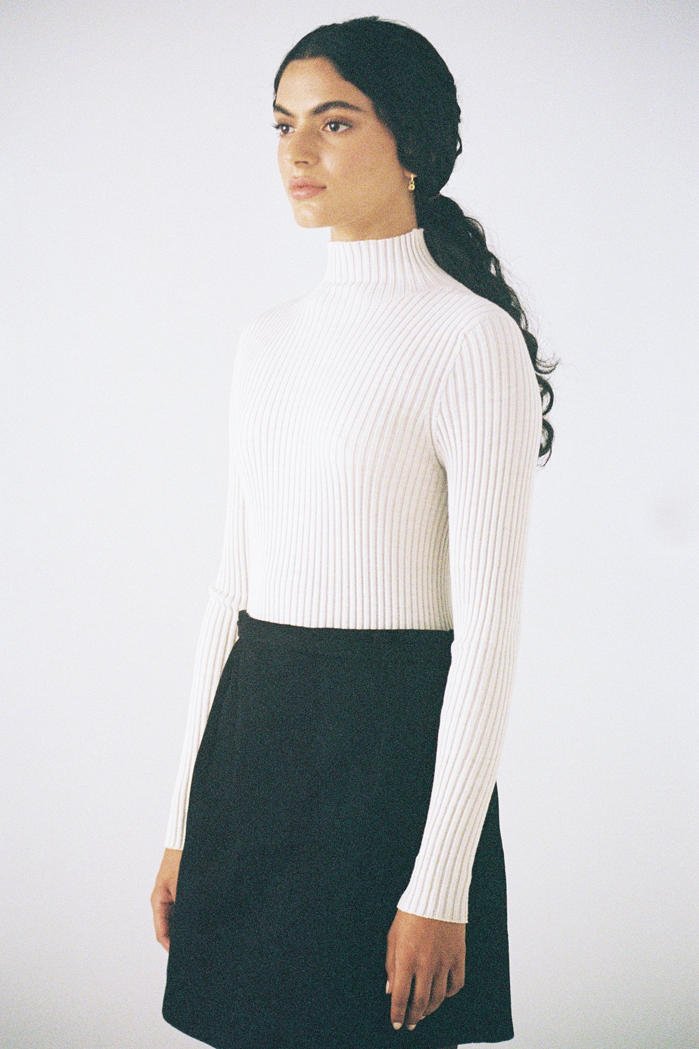Francie Essence Fine Turtle Neck - Ivory