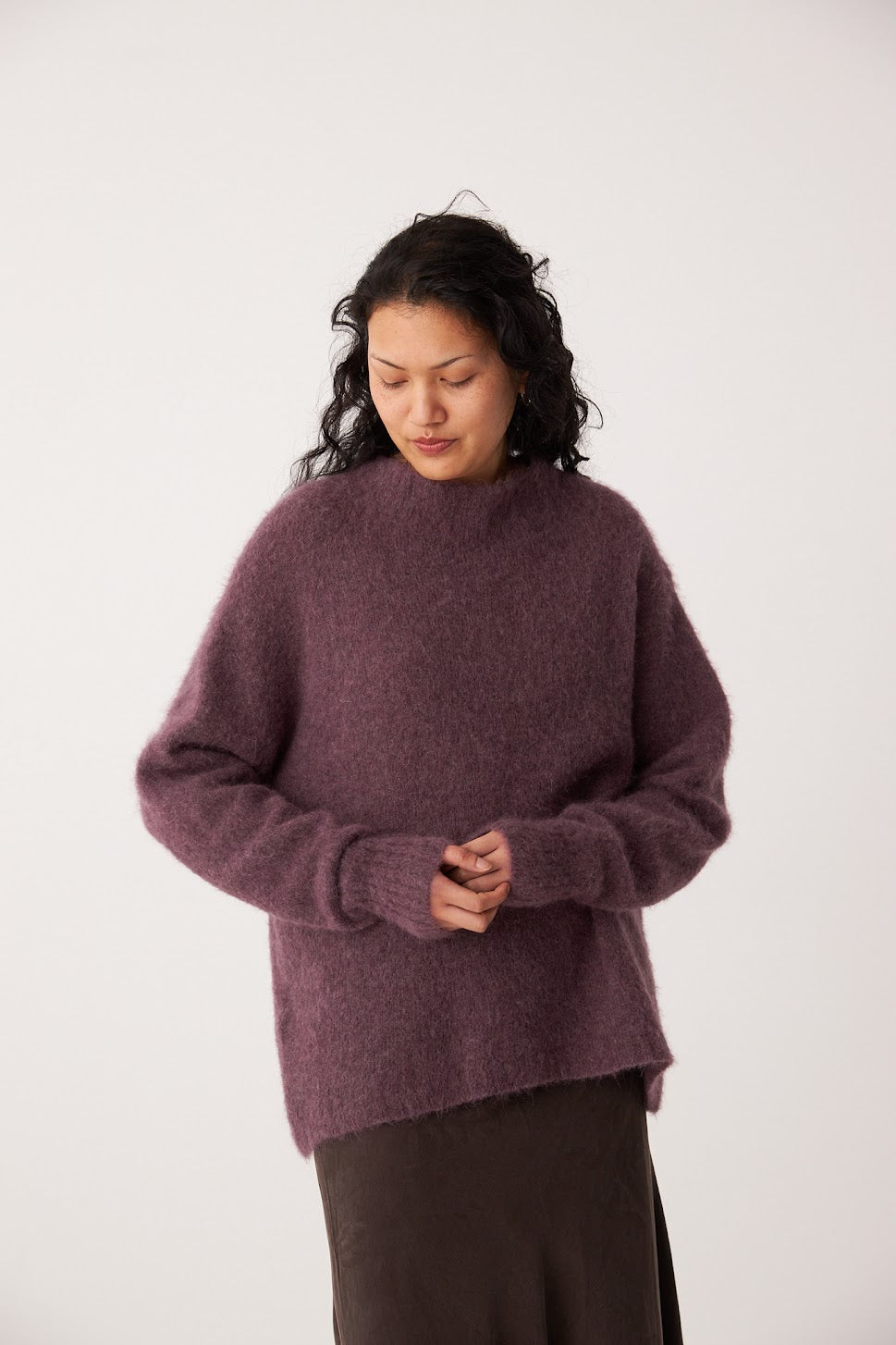 Francie Campfire Alpaca Knit Orchid