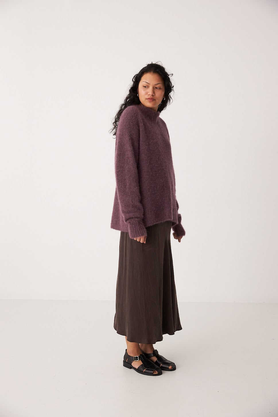 Francie Campfire Alpaca Knit Orchid