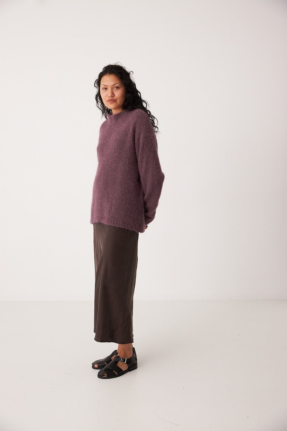 Francie Campfire Alpaca Knit Orchid