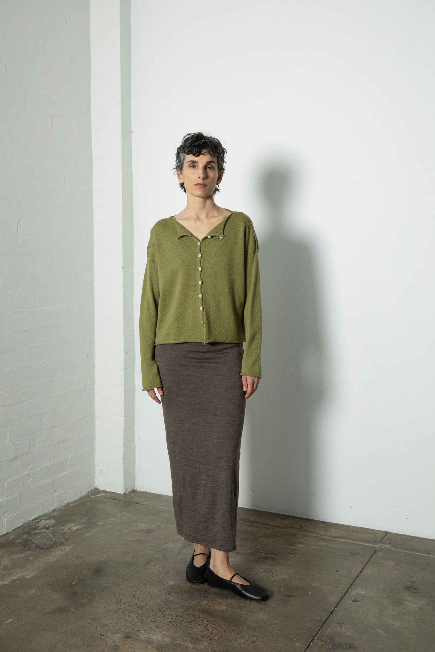 Francie Dolls Cardigan Peridot Green