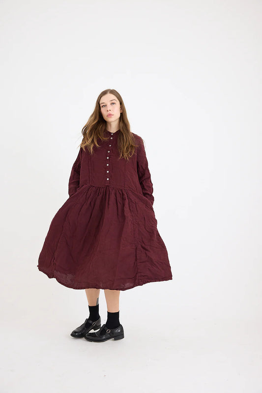 Metta Faye Linen Dress - Black