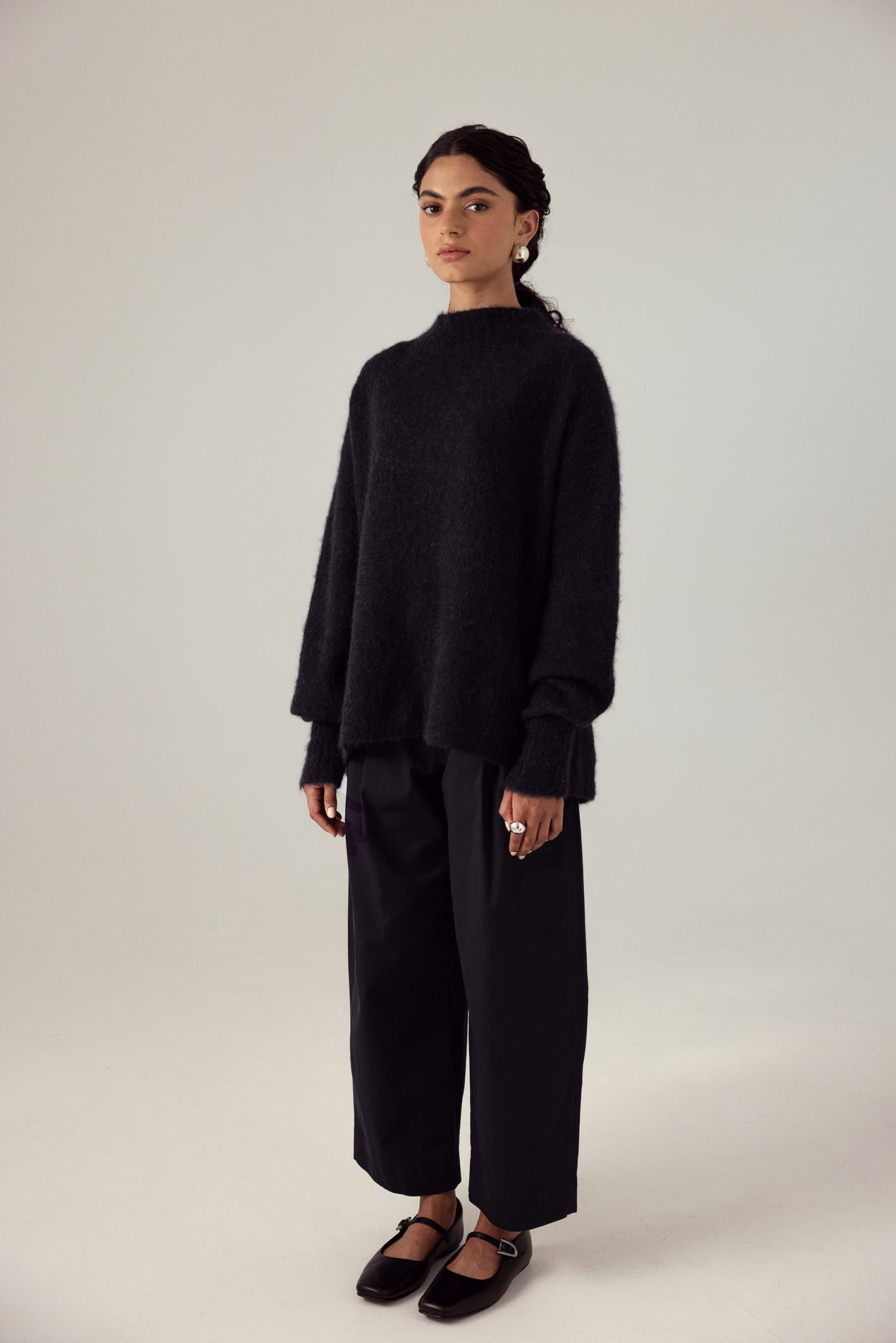 Francie Campfire Alpaca Knit Navy