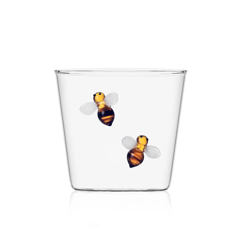 Glass Tumbler Pair - Bee