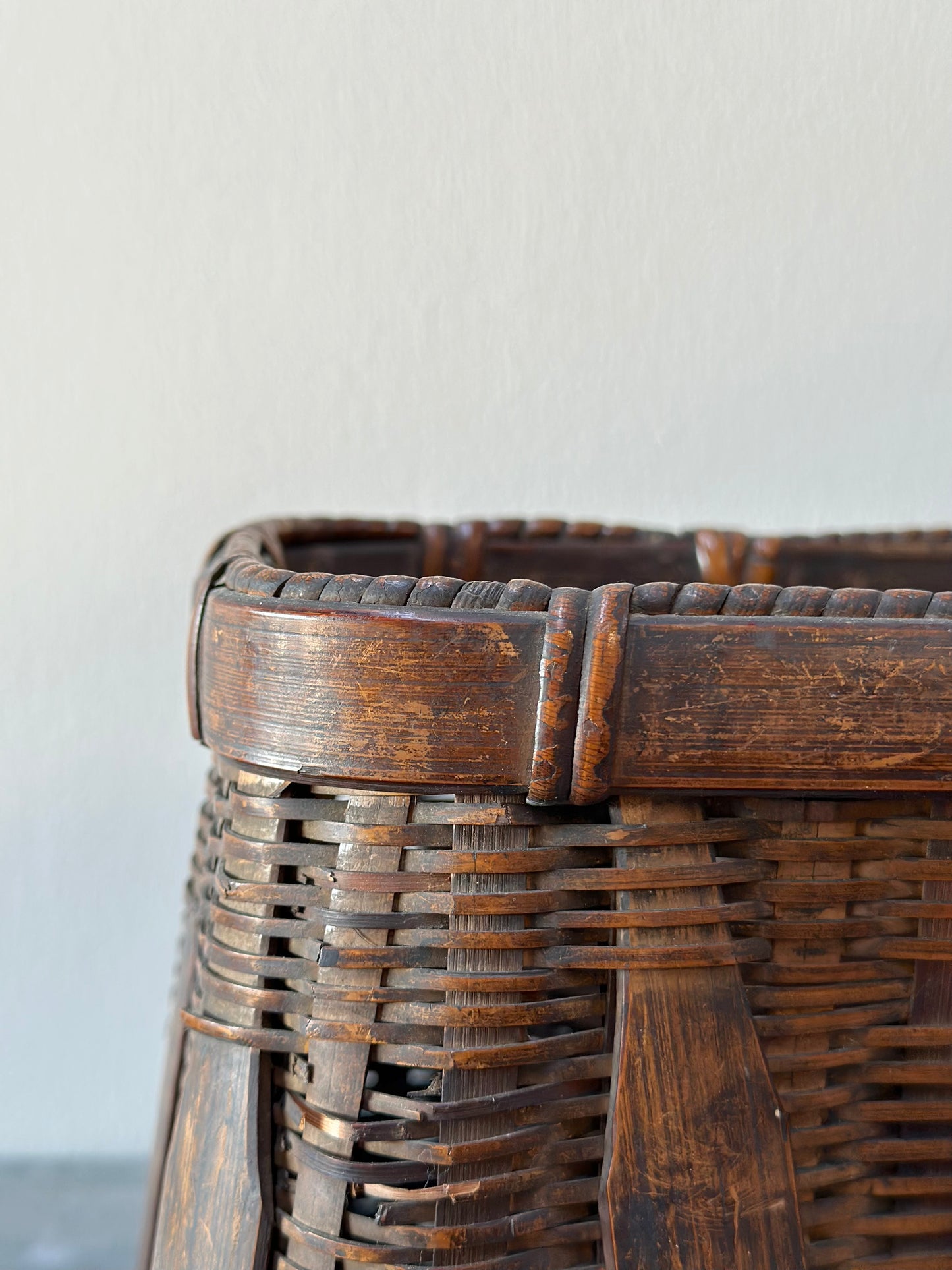 Antique Woven Rectangle Basket