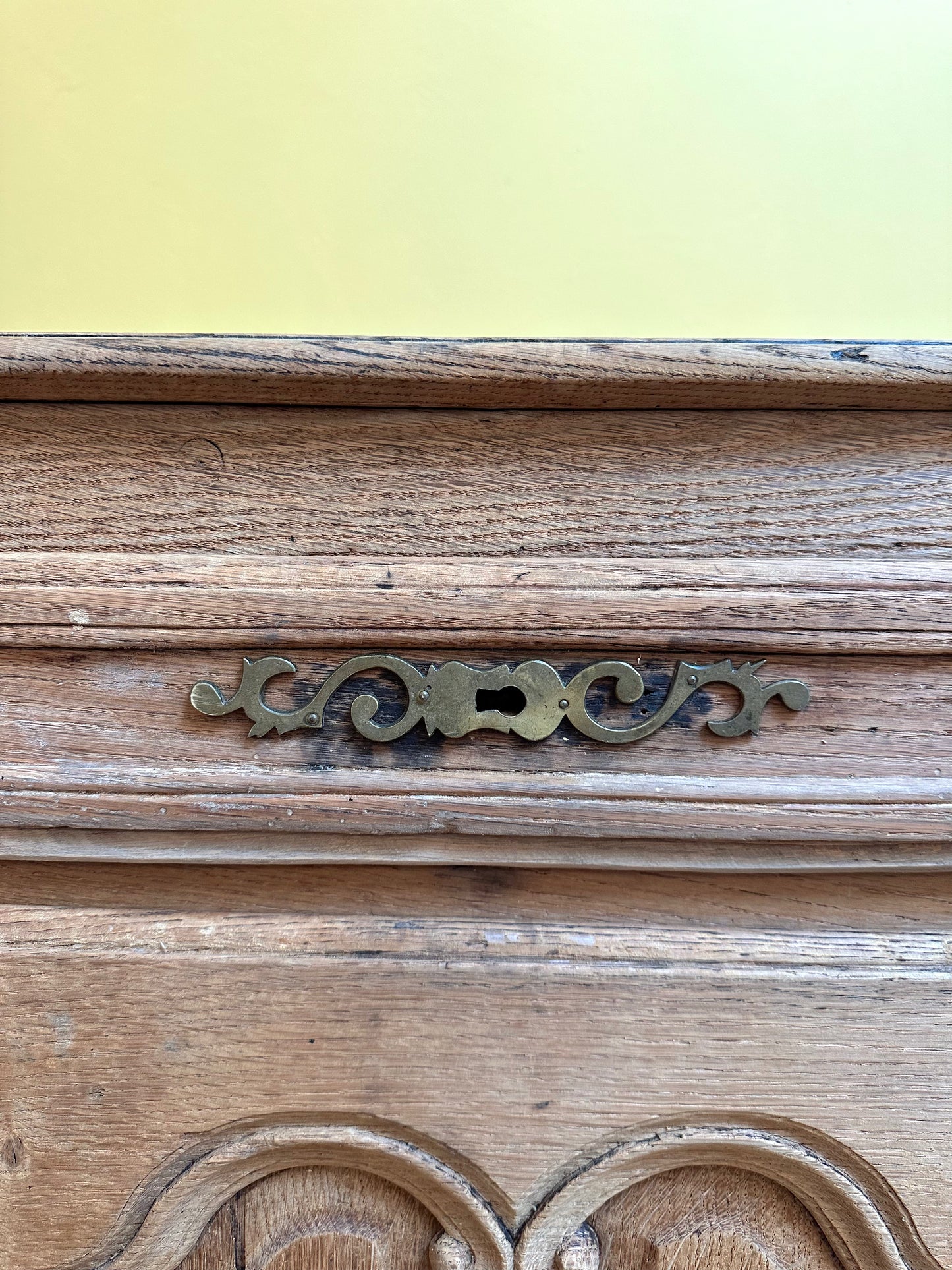 Antique French Rustic Oak Sideboard