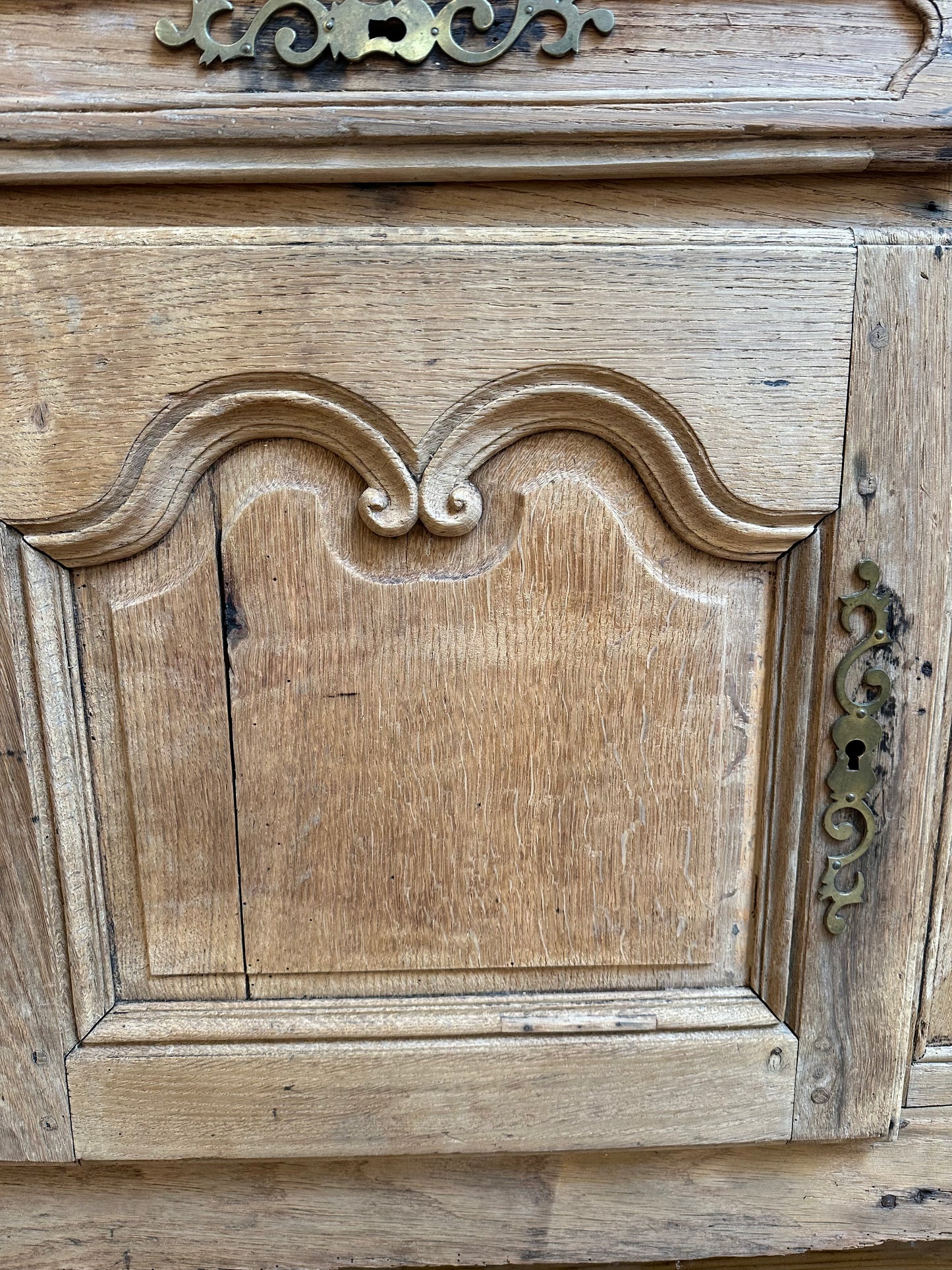 Antique French Rustic Oak Sideboard