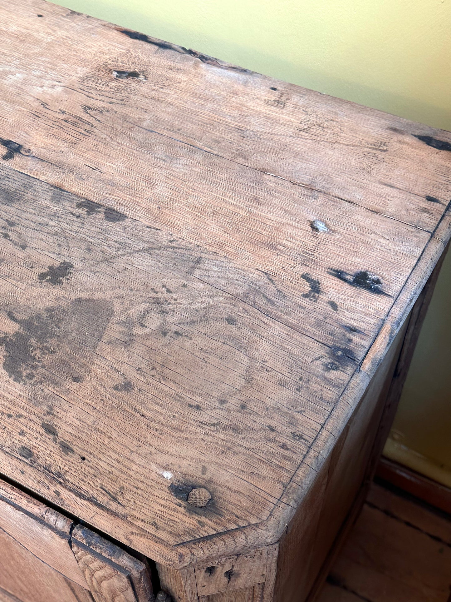 Antique French Rustic Oak Sideboard