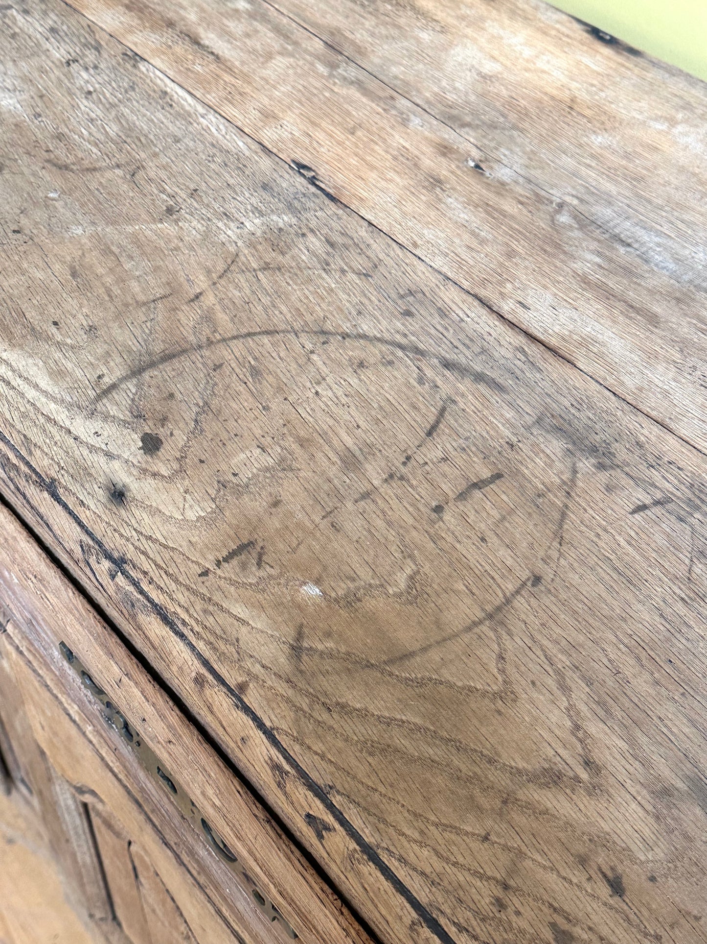 Antique French Rustic Oak Sideboard