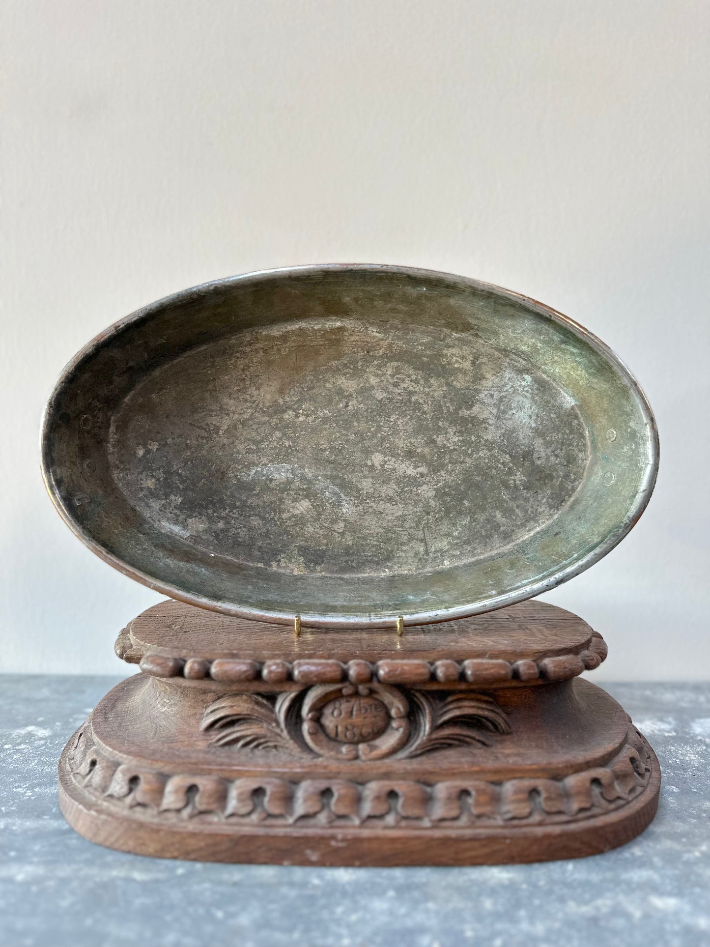 Antique French Oval Copper Gratin Pan