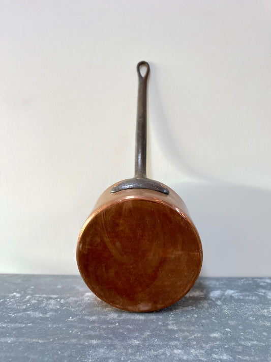 Antique French Copper Saucepan - Large