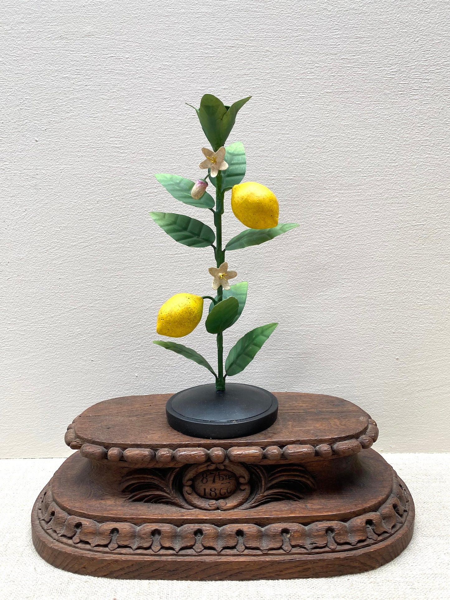 Lemon with Blossom - European Metal Candle Holder