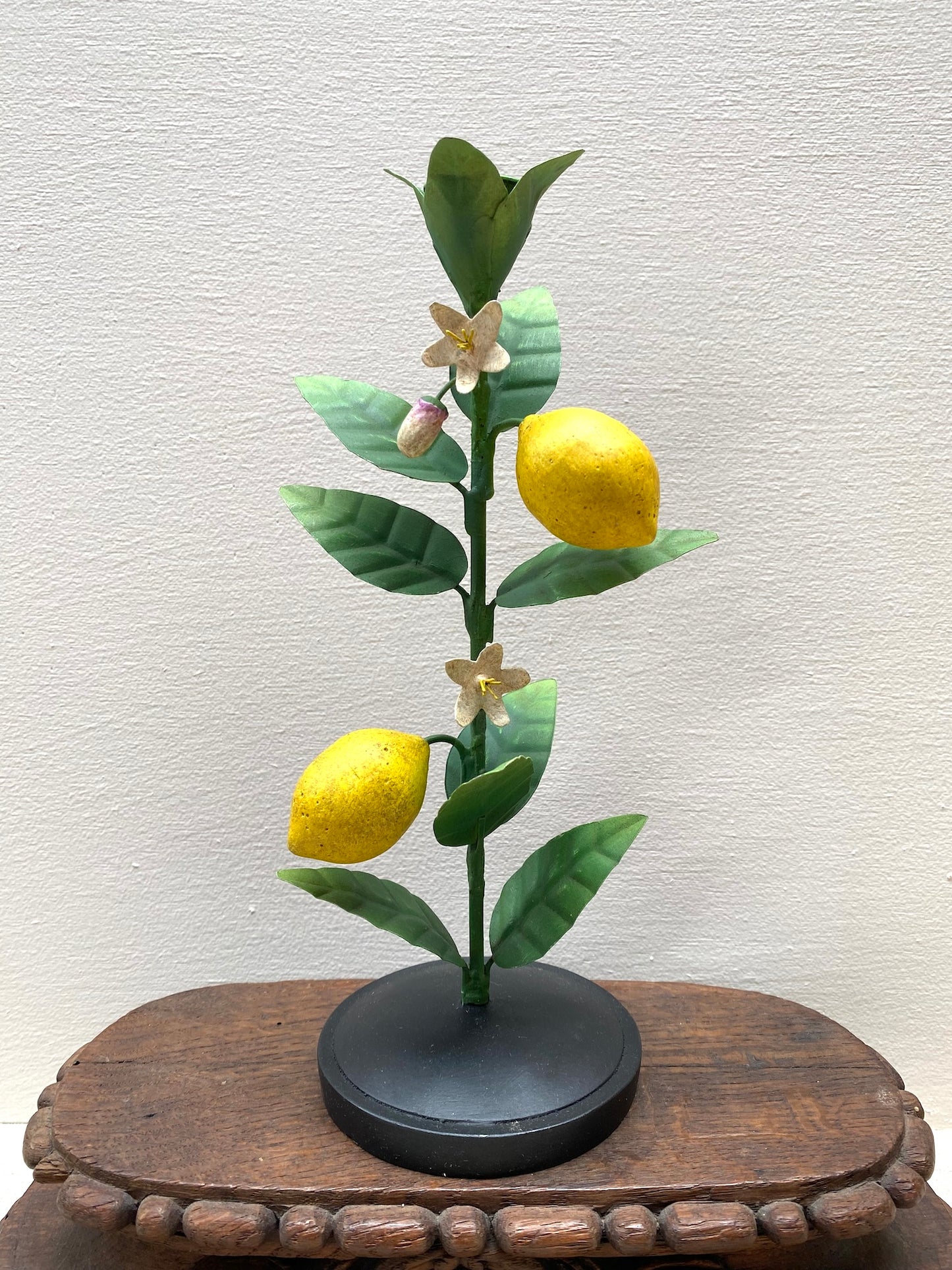 Lemon with Blossom - European Metal Candle Holder