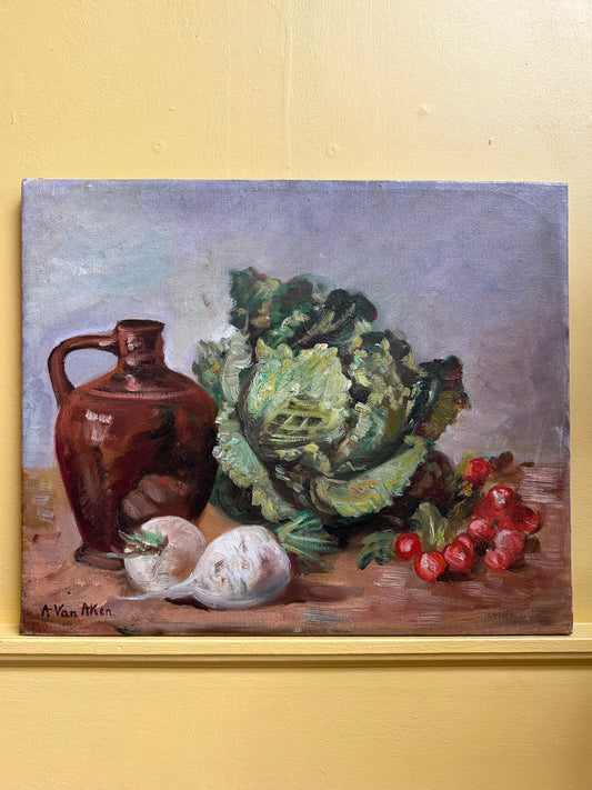 Vintage European Vegetable Painting