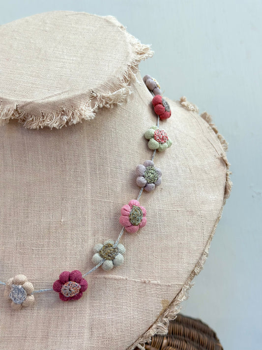 Sophie Digard Spring Fleurs Short Crochet Necklace