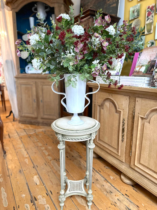 Antique French Round Marble Top Side Table