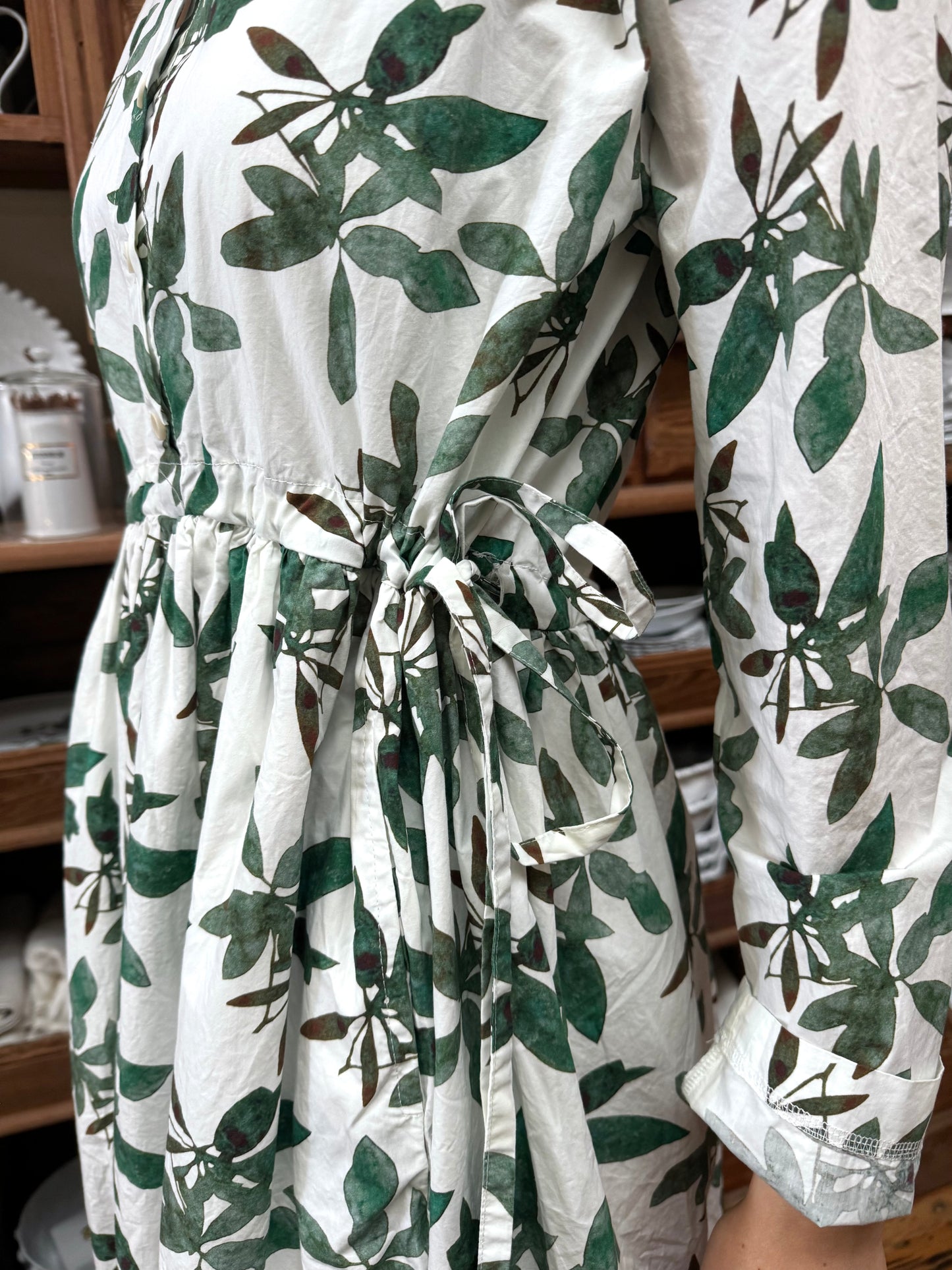 Aequamente Long Sleeve Dress - Leaf