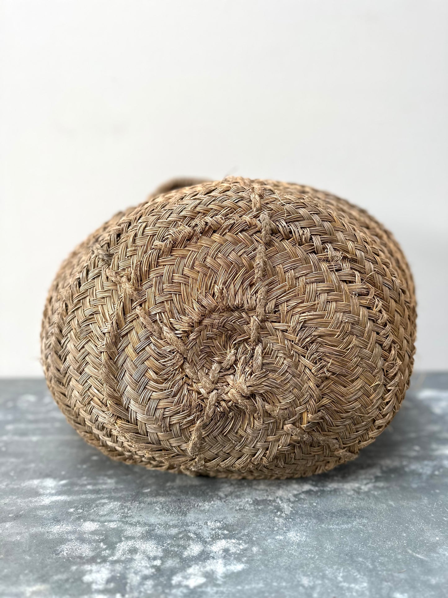 Antique French Round Woven Basket