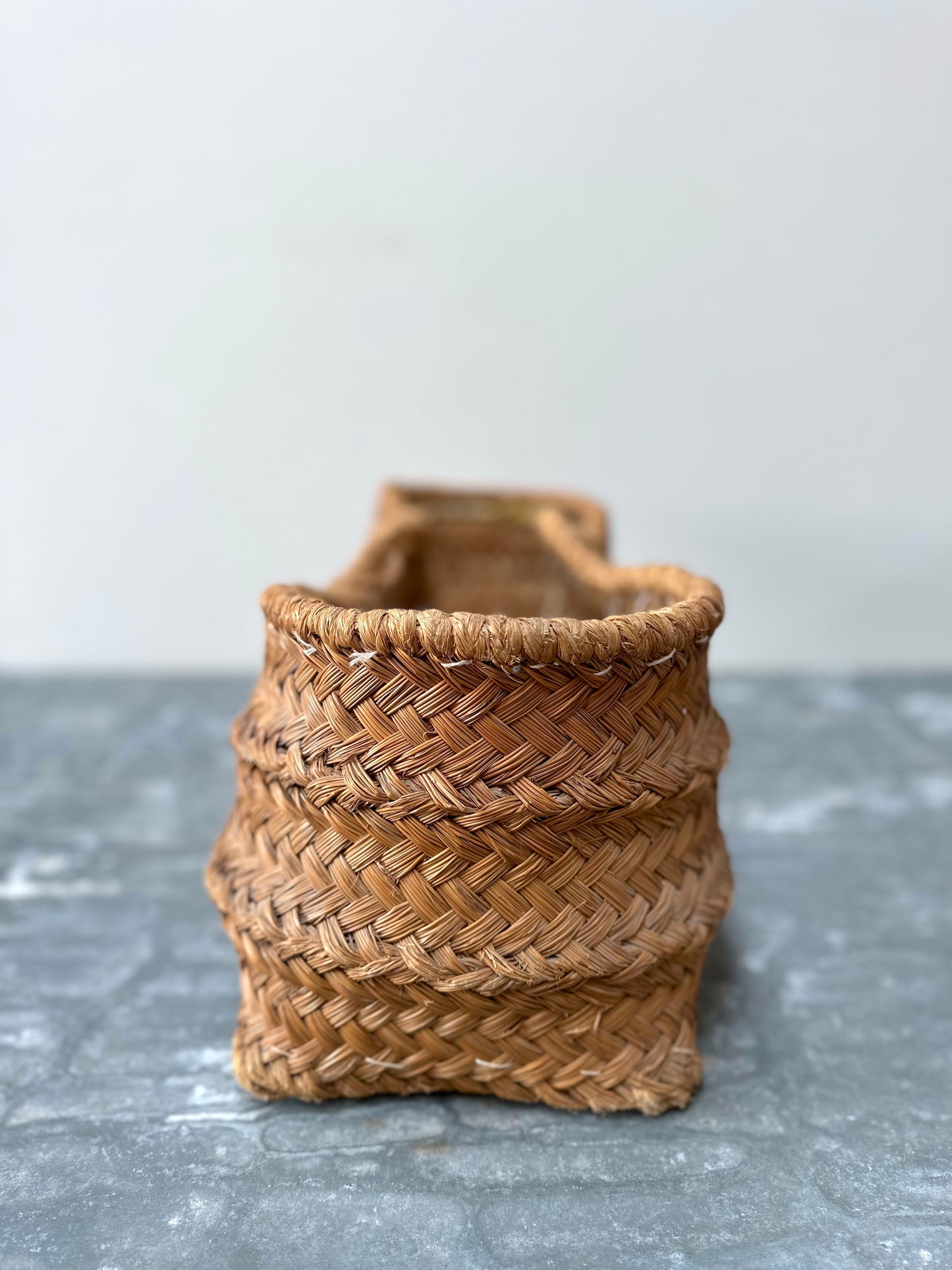 Antique Spanish Oval Woven Basket
