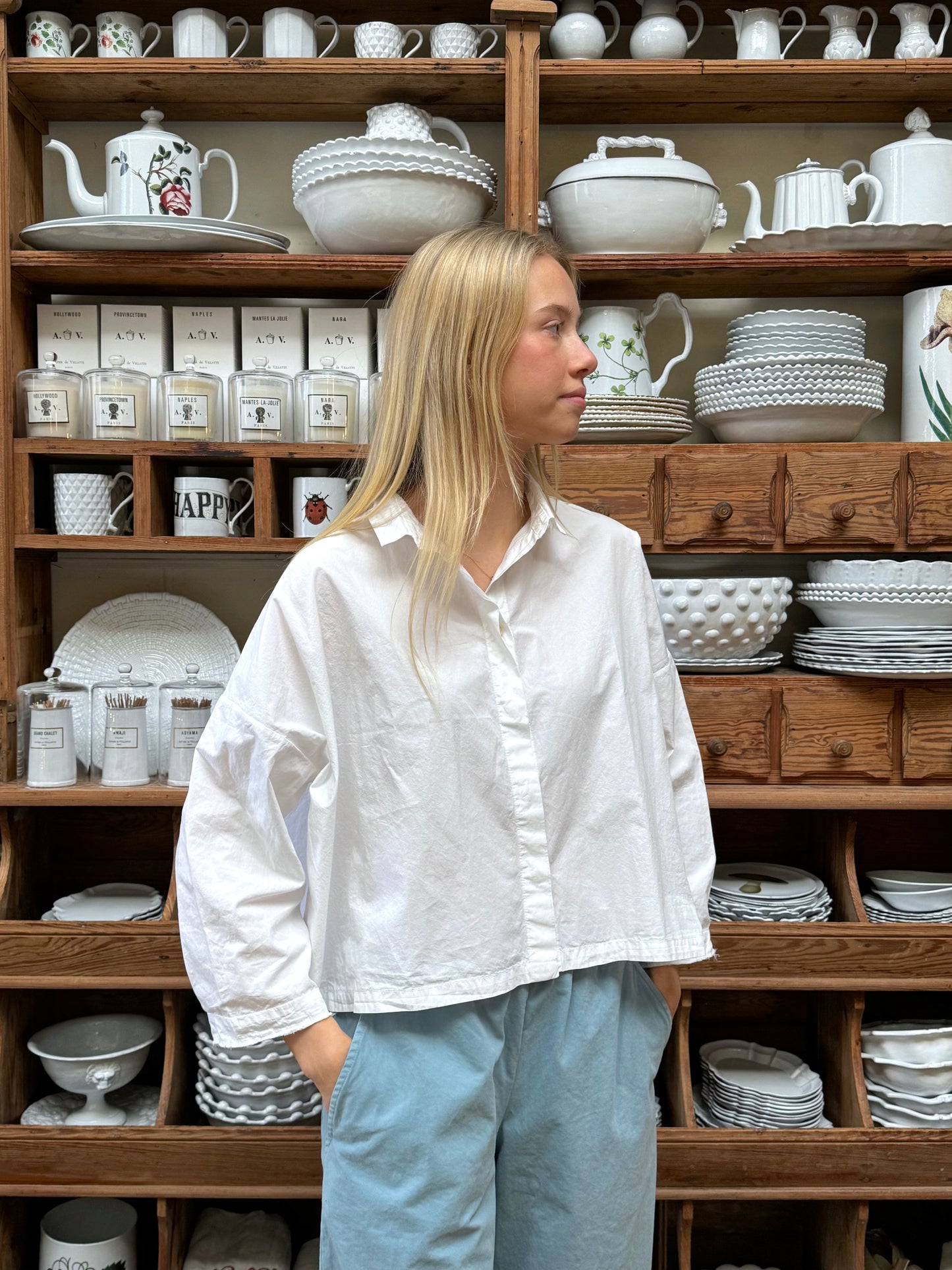 Aequamente Button Up Shirt - White