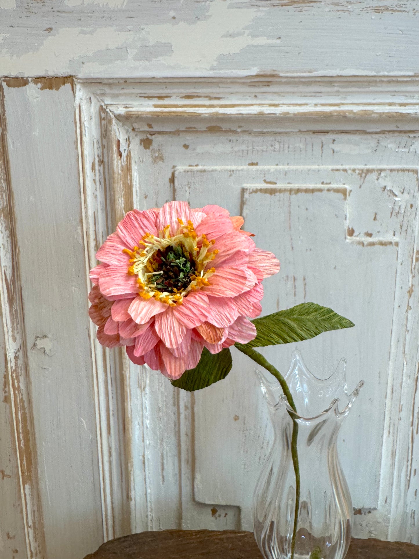 Delicate Handmade Paper Flowers - Zinnias
