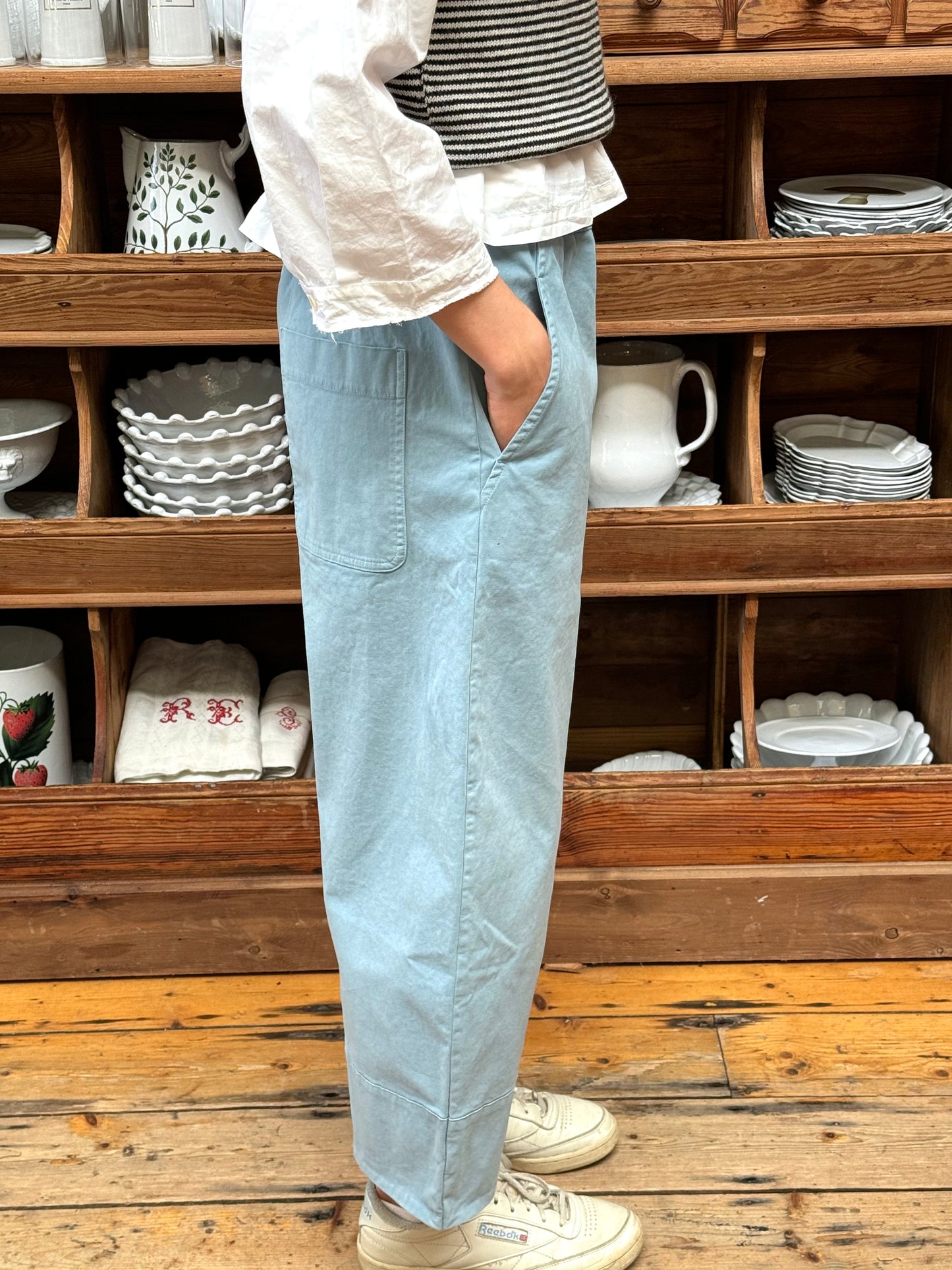 Aequamente Cotton Pants - Light Blue
