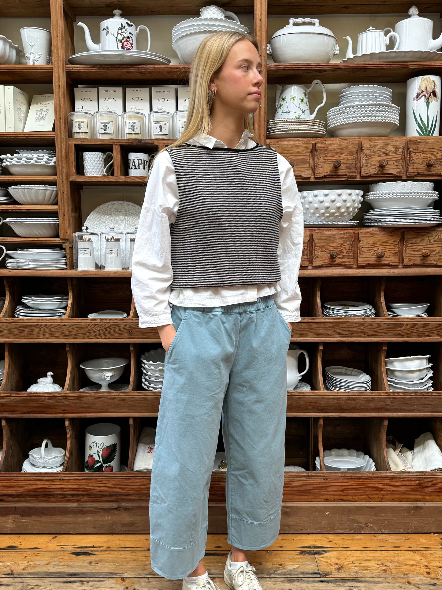 Aequamente Cotton Pants - Light Blue