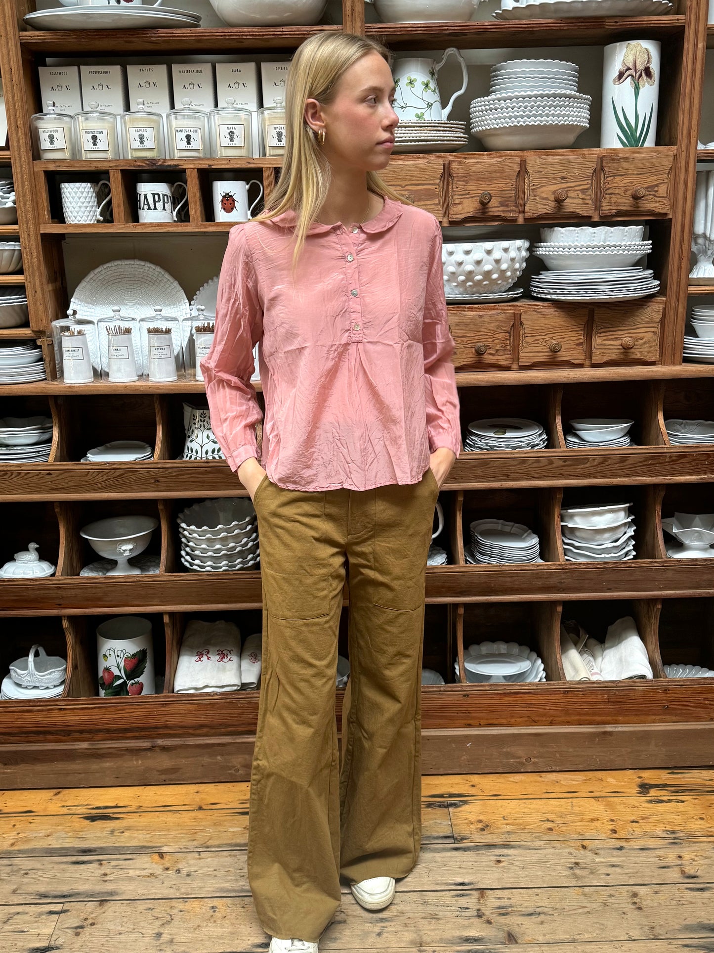 Sula Sweet Blouse Long Sleeve - Rose Tan
