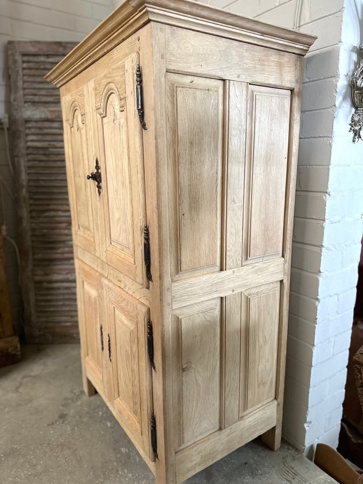 Antique French Small 4 Door Cupboard